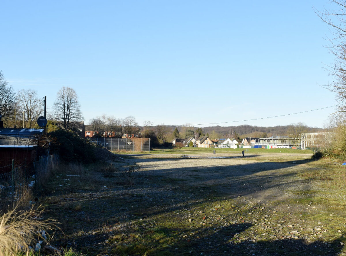 Foto: Blick aus Süden auf das Plangebiet (Standpunkt Hellweg)